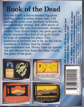 Book Of The Dead (UK) (1987) box cover back